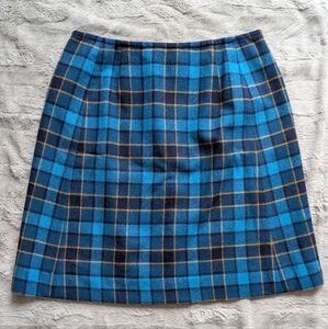 Vintage Pendleton plaid wool mini skirt